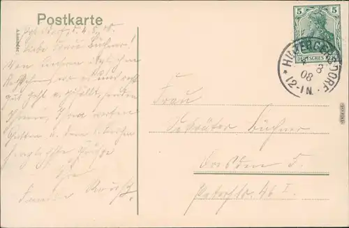 Ansichtskarte Spechtshausen-Tharandt Blick zu Gehöften 1908