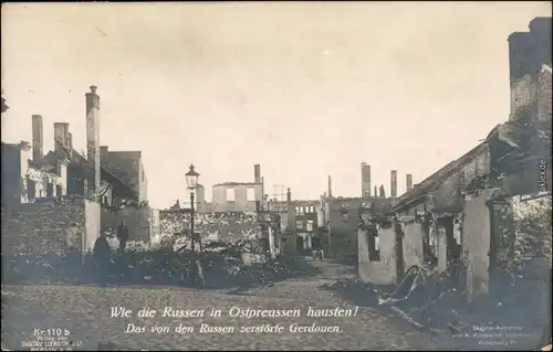 Gerdauen Schelesnodoroschny (Gierdawy/Железнодорожный)  Foto Ansichtskarte 1915