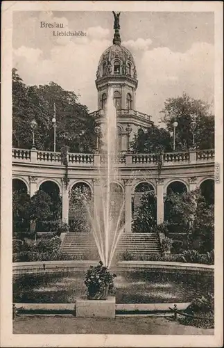 Ansichtskarte Breslau Wrocław Liebichshöhe 1923 