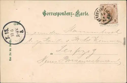 Ansichtskarte Herrnskretschen Hřensko Partie am Edmundsklamm 1899 