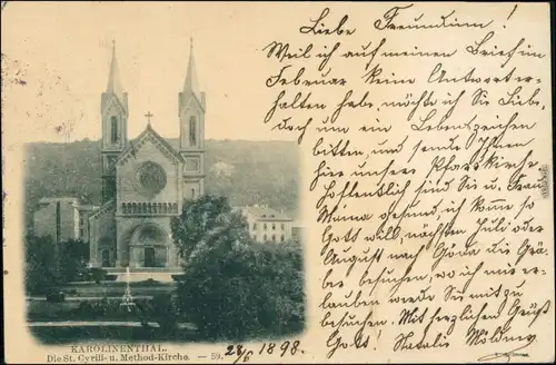 Karolinental Prag Karlín Praha  St. Cyrill- und Method-Kirche 1898