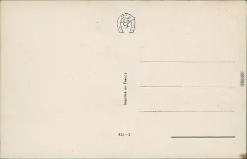 Ansichtskarte  Scherzkarte - Fisch beißt Angler in den Po 1956