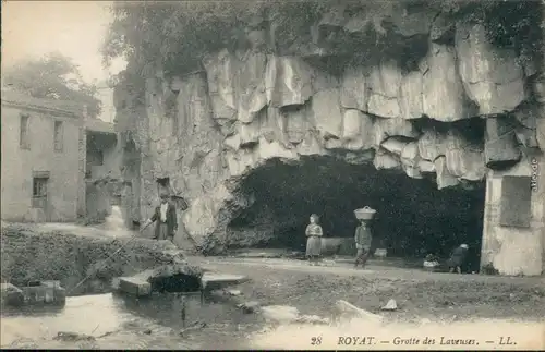 CPA Royat Grotte des Laveuses 1913