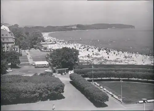 Ansichtskarte Zoppot Sopot Strand des Grand Hotels 1963