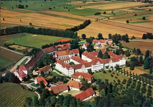 Ansichtskarte Salem Luftbild vom Markgräfl. Schloss und Schloss-Schule 1995