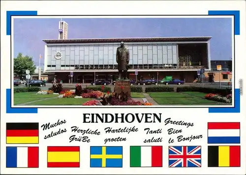 Ansichtskarte Eindhoven Denkmal mit Kulturgebäude 1990
