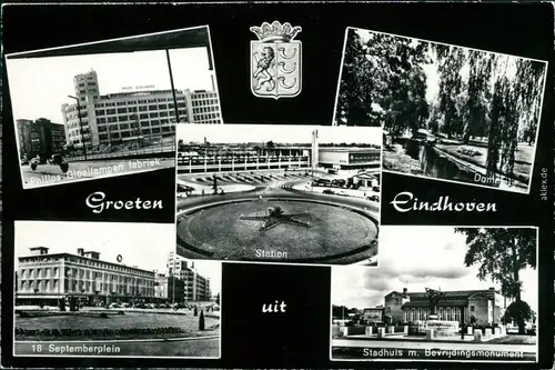 Eindhoven Philips Gloeilampen fabriek, Dommel, 18 Septemberplein, Stadhuis 1964