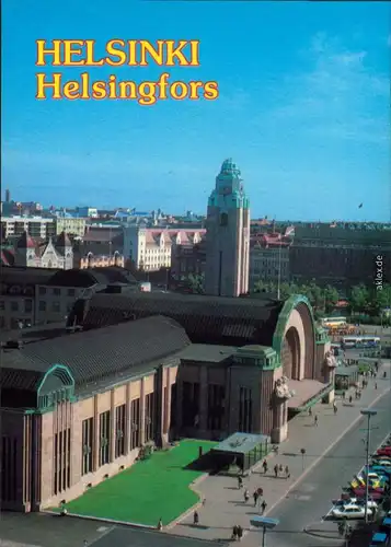Ansichtskarte Helsinki Helsingfors Bahnhof 1985
