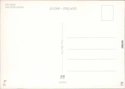Ansichtskarte Helsinki Helsingfors Bahnhof 1985