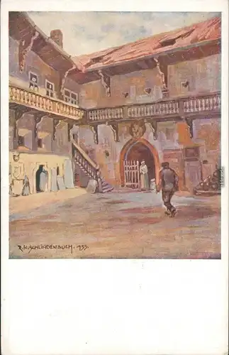 Ansichtskarte Eger Cheb R. H. Schlindenbuch - Wallensteinhaus - 1933 1933