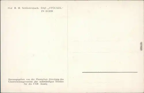 Ansichtskarte Eger Cheb R. H. Schlindenbuch - Das Stöckel in Eger 1933 