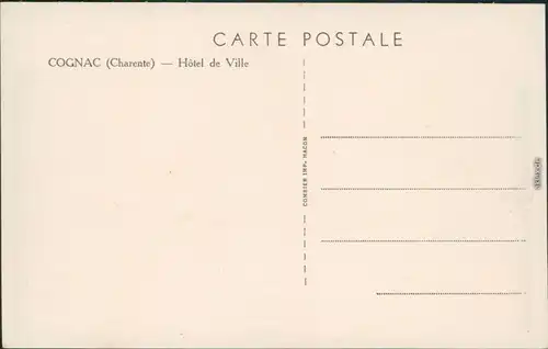 CPA Cognac Hotel de Ville/Stadthotel 1940