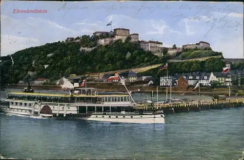 Ansichtskarte Koblenz Festung Ehrenbreitstein, Schiff
 g1939