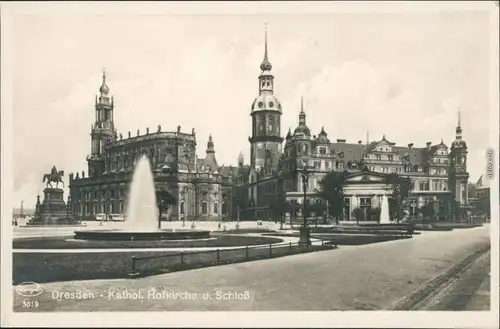 Innere Altstadt-Dresden Dresdner Residenzschloss  Kathedrale  1932