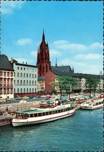 Ansichtskarte Frankfurt am Main Motorschiff, Dom 1969