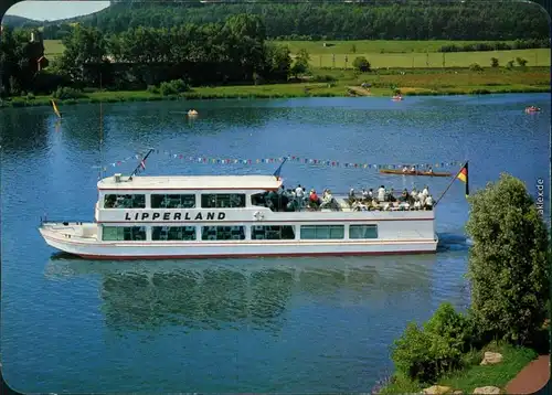 Ansichtskarte Schieder-Schwalenberg Motorschiff Lipperland 1988