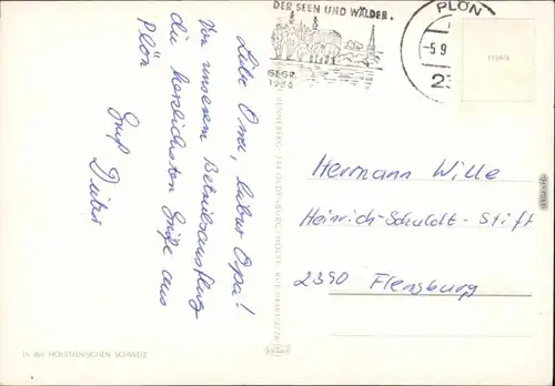 Ansichtskarte Plön in der HOLSTEINISCHEN SCHWEIZ, Fahrgastschiff 1985