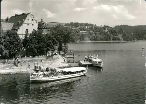 Ansichtskarte Saalburg-Ebersdorf (Saale) Bootsanlegestelle 1975