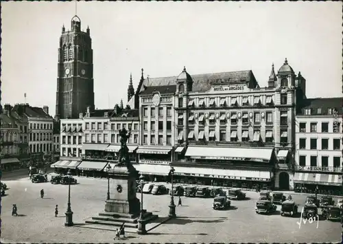 CPA Dünkirchen (Dunkerque) Place Jean Bart et le beffroi 1934