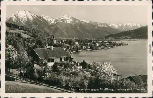 Ansichtskarte Bad Wiessee Tegernsee gegen Wallberg, Setzberg und Blauberg 1934