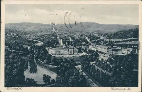 Ansichtskarte Bad Wilhelmshöhe-Kassel Cassel Schloss - Luftbild 1935
