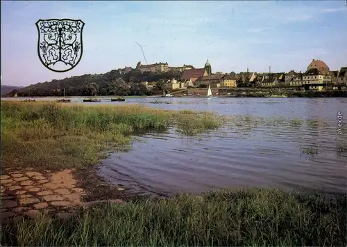 Ansichtskarte Pirna Panorama mit Elbe 2000