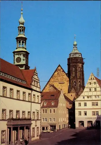 Ansichtskarte Pirna Rathaus und Marienkirche 1997