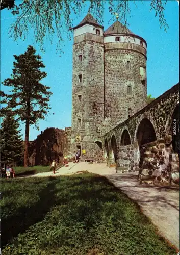 Ansichtskarte Stolpen Burg Stolpen: Johannisturm (Coselturm) g1977