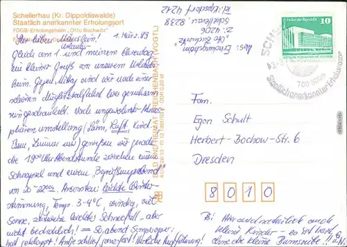 Schellerhau Altenberg (Erzgebirge) FDGB-Erholungsheim "Otto Buchwitz" g1989