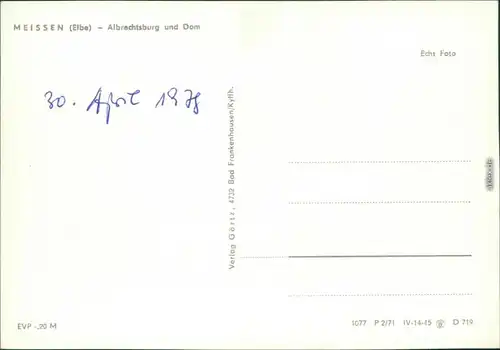 Ansichtskarte Meißen Schloss Albrechtsburg und Dom 1971