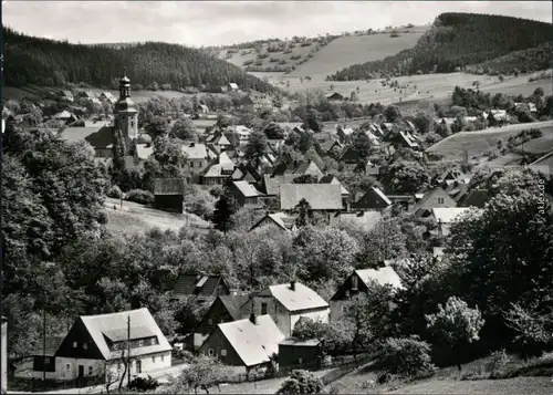 Geising Altenberg (Erzgebirge) Blick über den Ort 1981