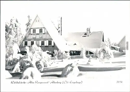 Altenberg (Erzgebirge) Waldschänke "Altes Raupennest" im Winter 1974