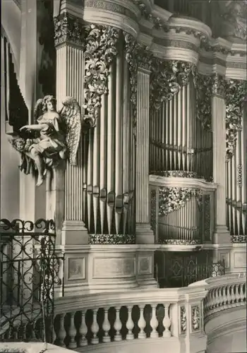 Ansichtskarte Freiberg (Sachsen) Dom - große Orgel 1968