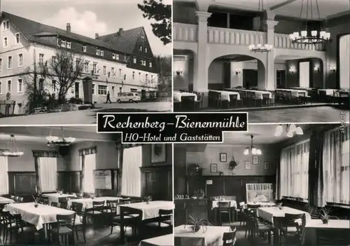 Ansichtskarte Rechenberg-Bienenmühle HO-Hotel und Gaststätten 1968