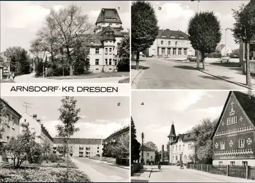 Arnsdorf (Sachsen) Krankenhaus, Hauptmann-Straße, Ernst-Thälmann-Platz 1972