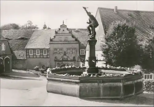 Lauenstein (Erzgebirge)-Altenberg (Erzgebirge) Falknerbrunnen und Schloß 1978