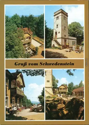 Steina Berggaststätte "Schwedenstein" Ansichtskarte  1990