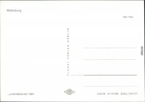 Ansichtskarte Wittenburg Luftbild 1977