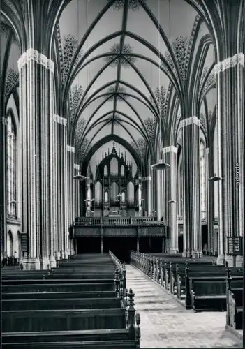 Foto Schwerin Paulskirche Innenansicht mit Orgel 1985 Privatfoto