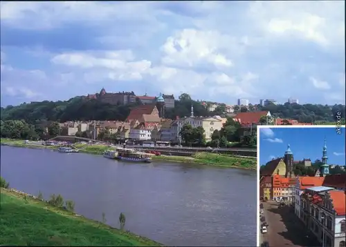 Ansichtskarte Pirna Jubiläumskarte - Blick über die Stadt 2000