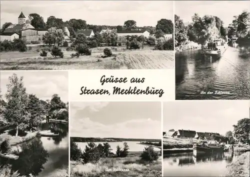 Strasen-Wesenberg (Mecklenburg) Kirche, an der Schleuse, am Pälitzsee 1970