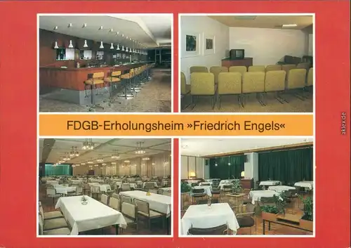 Ansichtskarte Templin FDGB-Erholungsheim "Friedrich Engels" 1989