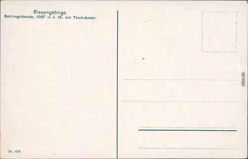 Ansichtskarte Krummhübel Karpacz Partie an der Schlingelbaude 1914 