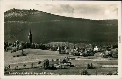 Ansichtskarte Schreiberhau Szklarska Poręba Straßenpartie 1932 