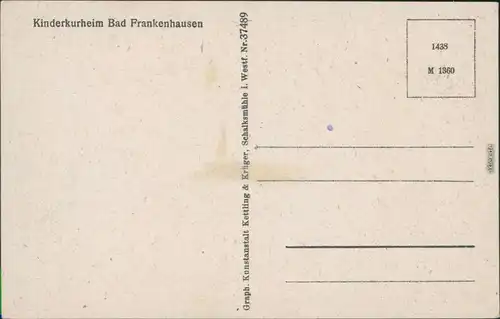 Ansichtskarte Bad Frankenhausen Kinderkurheim 1935