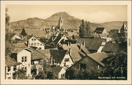 Ansichtskarte Reutlingen Blick über die Dächer der Stadt 1932 
