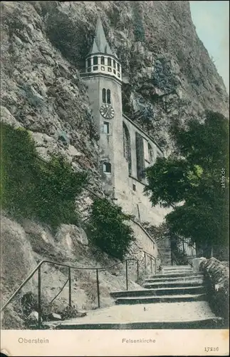 Ansichtskarte Idar-Oberstein Weg zur Felsenkirche 1907 