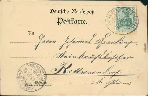 Ansichtskarte Liebstadt Künstlerkarte Schneckenmühle 1908 