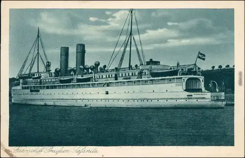 Ansichtskarte Sassnitz Saßnitz Fährschiff Preußen 1928 