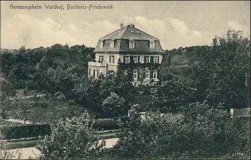 Ansichtskarte Buchholz-Moritzburg Genesungsheim Walddorf Friedewald 1918 